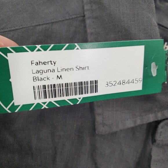 Faherty Laguna Linen Shirt Top Men Size Medium NWT Full Button Up Long Sleeve - Picture 7 of 16